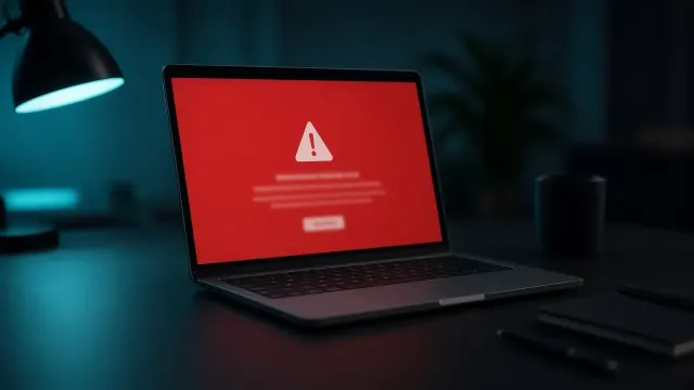 Webseite von Google Blacklist entfernen Warnung am Laptop
